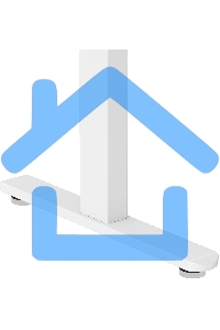 Подстолье Cactus CS-EDLF-WT каркас белый