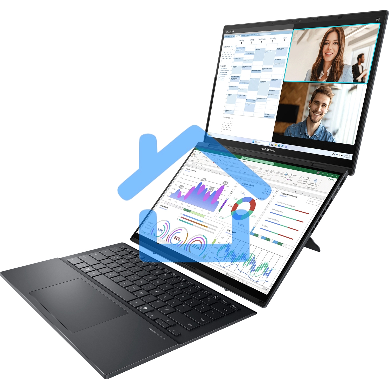 Ноутбук ASUS UX8406CA-QL221W Duo Touch 14+14