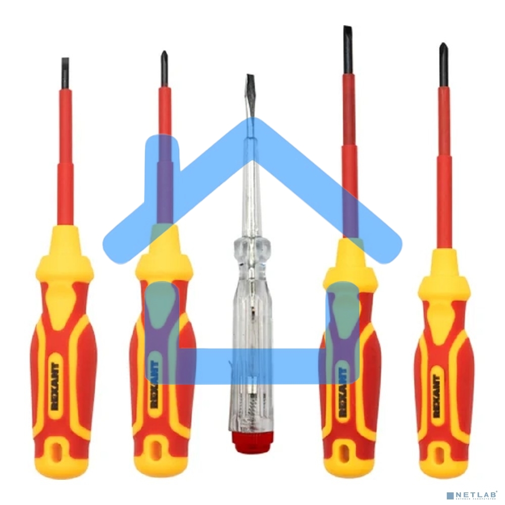 Набор диэлектрического инструмента Rexant RI-01, 7 предметов, до 1000 В, тканевый пенал
