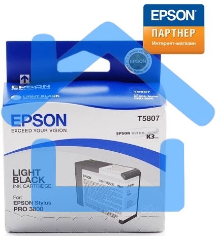 Струйный картридж EPSON C13T580700 для Stylus Pro 3800 80 мл light black
