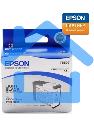 Струйный картридж EPSON C13T580700 для Stylus Pro 3800 80 мл light black