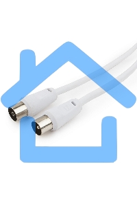 Кабель телевизионный Cablexpert CCV-515-W-3M, Coaxial M/F, белый, 3м