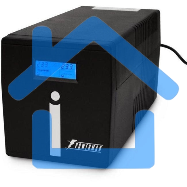 Источник бесперебойного питания PowerMan Smart Sine 1000 черный (Pure Sine Wave/LCD Display/USB/Software/RJ11/45)