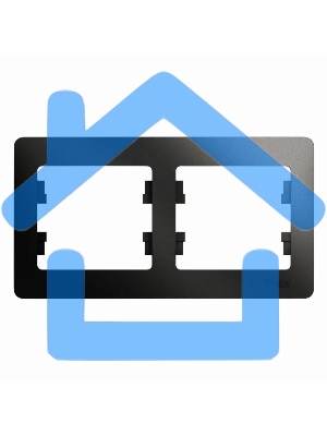 Рамка 2-м Glossa горизонт. антрацит SchE GSL000702