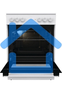 Плита электрическая Gorenje GEC6A11WG белый, конфорок 4 шт, духовка 65 л, 60 см x 85 см x 60 см