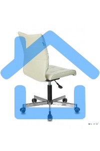 Кресло компьютерное Бюрократ CH-330M/BEIGE бежевый, искусственная кожа, крестовина металл, без подлокотников