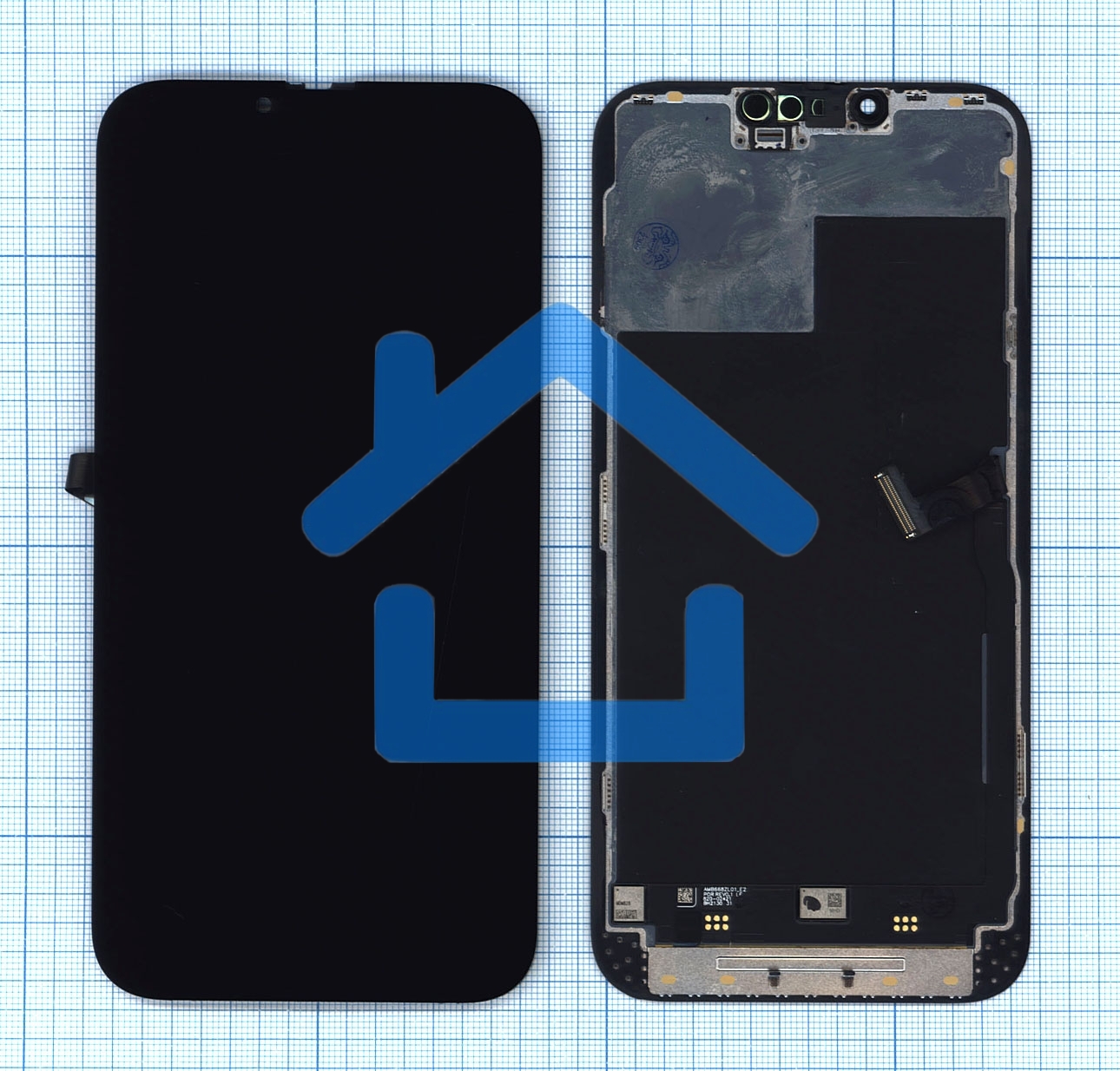 Дисплей (модуль) для Apple iPhone 13 Pro Max в сборе с тачскрином, черный