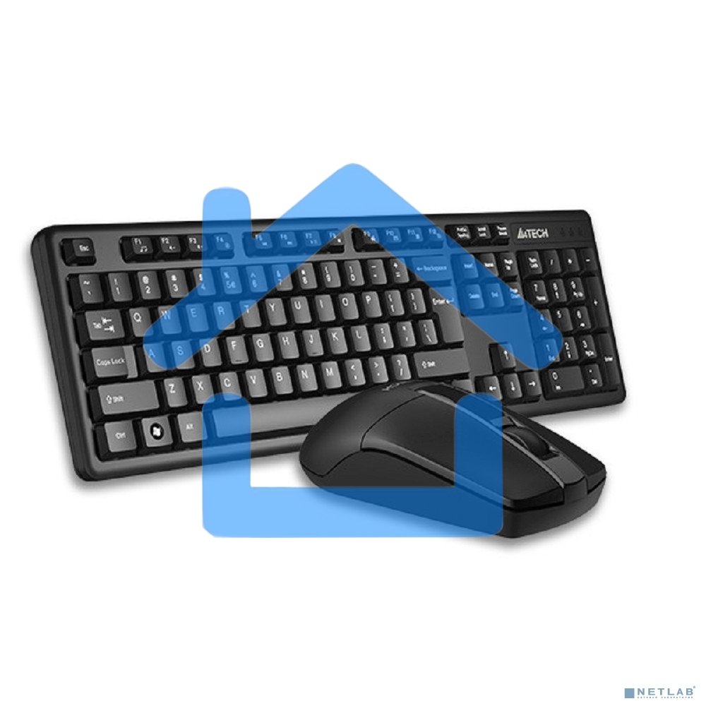 Клавиатура + мышь A4Tech 3330N клав:черный мышь:черный USB беспроводная Multimedia
