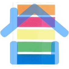 Закладки самоклеящиеся, индексы пластиковые Stick`n 21050 12x45мм, 5 цветов в упаковке, 25 листов, европодвес