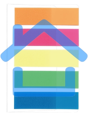 Закладки самоклеящиеся, индексы пластиковые Stick`n 21050 12x45мм, 5 цветов в упаковке, 25 листов, европодвес