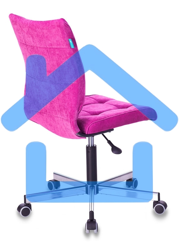 Кресло компьютерное Бюрократ CH-330M/LT-15 без подлокотников, малиновый, крестовина металл