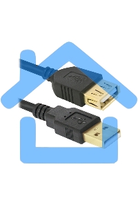 Кабель Defender PRO USB 2.0 кабель удлинительный 1.8м AM/AF, зол.конт, 2фер.фил.