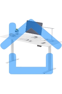 Подстолье Cactus CS-EDLF-WT каркас белый
