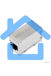 Проходной адаптер, RJ-45(8P-8C), FTP экранированный, кат.6, (гнездо-гнездо), Rexant