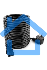 Кабель Кабель питания Gembird 10.0м, VDE(0.75мм), черный, с зазем., пакет PC-186-VDE-10M