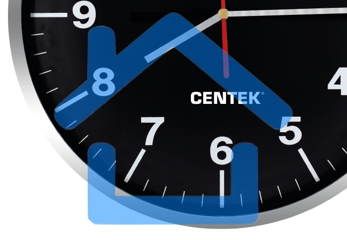 Часы настенные Centek СТ-7100 черный