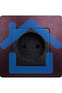 Розетка 2К на винтах, защ. шт., антрацит ETIKA