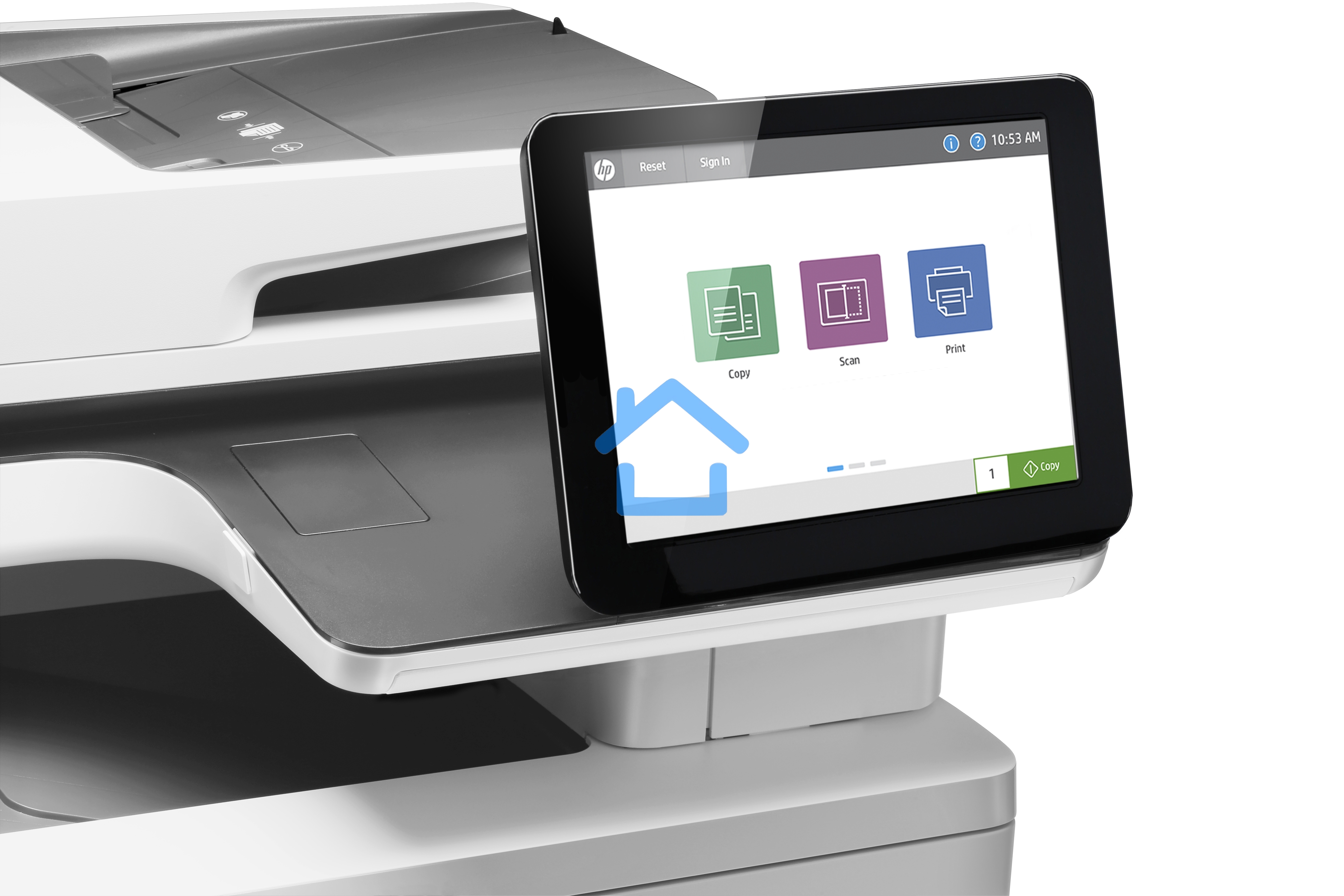 МФУ лазерное HP Color LaserJet Ent M578dn (7ZU85A), A4, цветной, печ. до 38 стр/мин., скан. до 43 стр/мин. (ч/б) 38 стр/мин. (цвет), 1200 x 1200 dpi (печать) 600x600dpi (скан.), USB, RJ-45, Air Print, Mopria