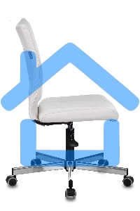 Кресло компьютерное Бюрократ CH-330M белый Lincoln 100, искусственная кожа, крестовина металл хром