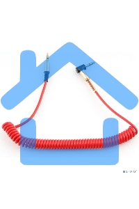 Кабель Cablexpert аудио 90˚ спиральный CCAB-02-35MMLC-1.8MR. 3.5 Jack (M)/3.5 Jack (M), красный, 1.8м, блистер