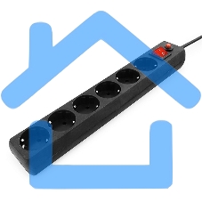 Сетевой фильтр Гарнизон EHB-0 0,5 м 6 розеток черный для UPS