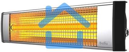 Обогреватель инфракрасный Ballu BIH-L-2.0 серый, кварцевый, 2000 Вт, 25 м2