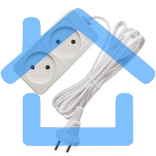 Удлинитель быт. ТМ Союз 1300 Вт 2гн. ШВВП 3м 481S-0203