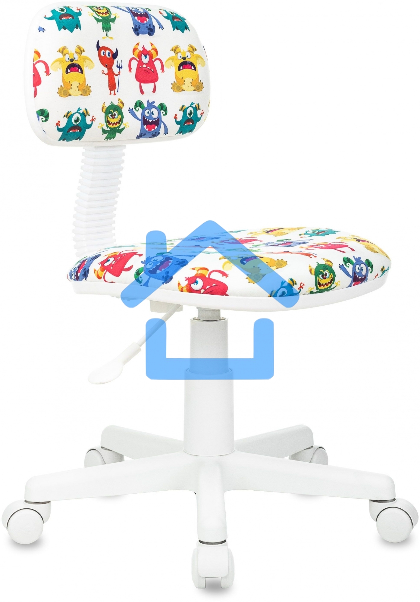 Кресло детское Бюрократ CH-W201NX белый монстры крестов. пластик пластик белый