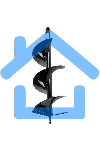 Шнек для грунта Denzel E-250, диаметр 250 мм, длина 800 мм, соединение 20 мм, несъемный нож