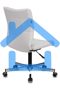 Кресло компьютерное Бюрократ CH-330M белый Lincoln 100, искусственная кожа, крестовина металл хром