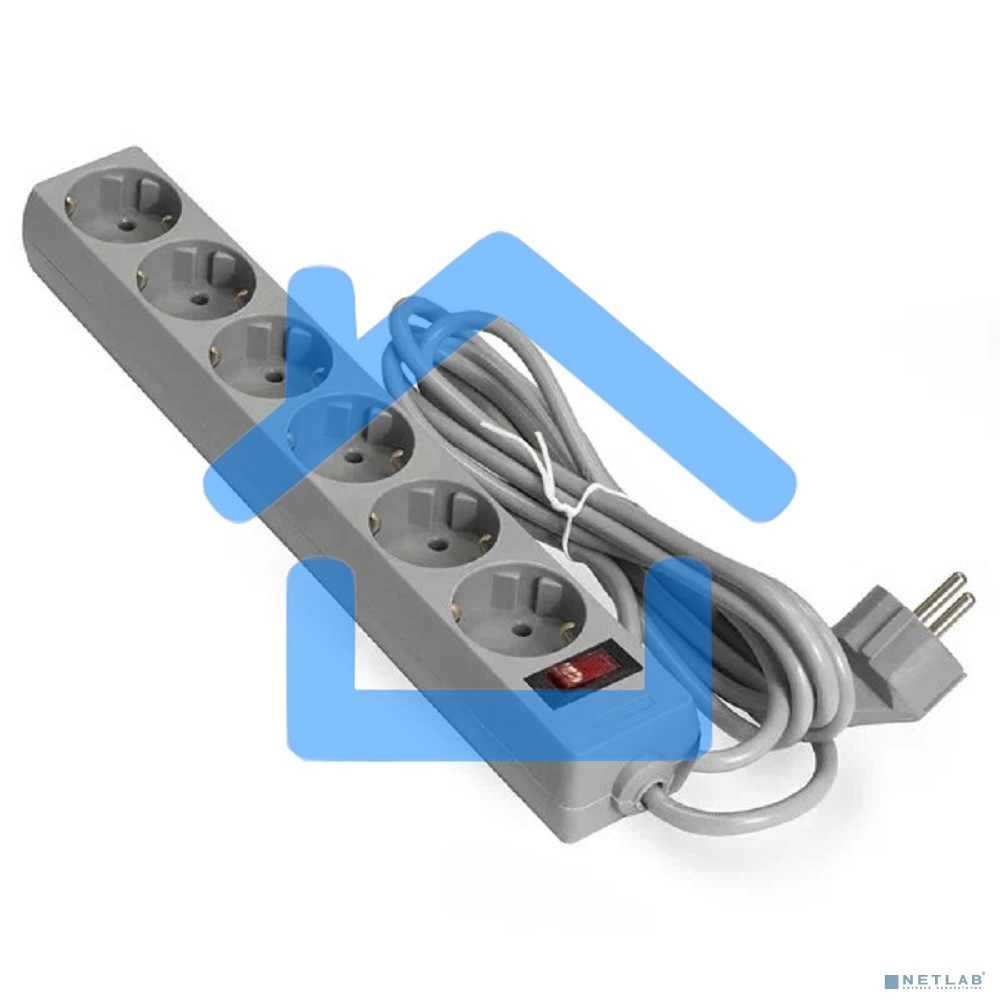 Сетевой фильтр ExeGate EX119394RUS SP-6-5G (6 розеток, 5м, евровилка, серый)