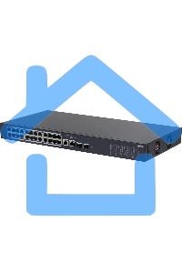 Коммутатор Dahua DH-CS4226-24ET-375 (L2) 24x100Мбит/с 2xКомбо (1000BASE-T/SFP) 2SFP 24PoE 375W управляемый