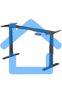 Подстолье Cactus CS-EDLF-BK каркас черный