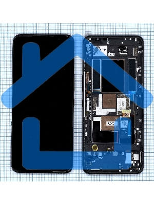 Дисплей для Asus ROG Phone 5s Pro ZS676KS черный с рамкой 90AI0091-R20020