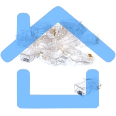 Коннектор RJ-45 Кат.5 (V) (8P8C) ExeGate под одножильный кабель (100шт)