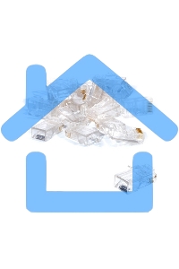 Коннектор RJ-45 Кат.5 (V) (8P8C) ExeGate под одножильный кабель (100шт)