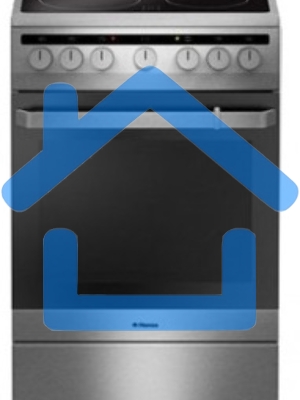 Плита электрическая Hansa FCCX64000 серебристый, конфорок 4 шт, духовка 69 л, 60 см x 85 см x 60 см