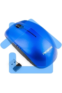 Мышь беспроводная Гарнизон GMW-400B синий, 1200 dpi, радиоканал, USB, кнопки - 3