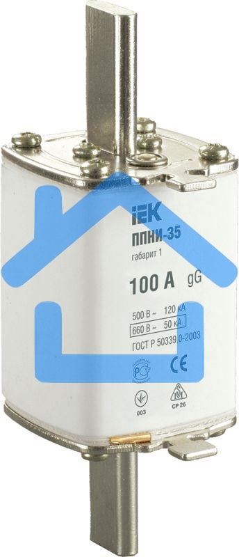 Вставка плавкая ППНИ-35 100А габарит 1 ИЭК DPP30-100