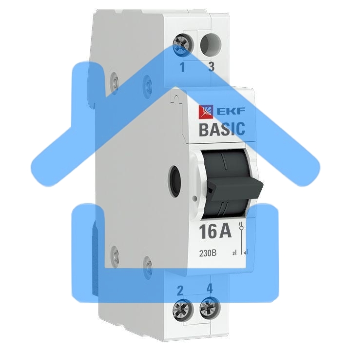 Переключатель трехпозиционный 1п 16А Basic EKF tps-1-16