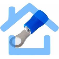 Наконечник кольцевой изолированный ø 4.3 мм 1.5-2.5 мм² (НКи 2.5-4/НКи2-4) синий Rexant