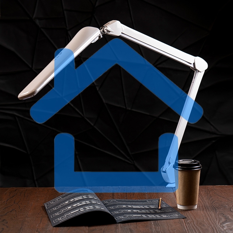 Лампа настольная бестеневая Rexant, струбцина, 