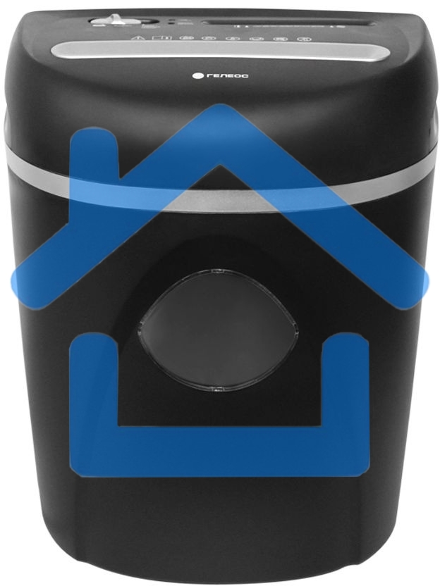 Шредер ГЕЛЕОС Уничтожитель документов УП23-4 DIN P-4 (4 ур-нь секр.), фрагмент 3,9х35мм, 14-16 лист (70г/м2), CD/пл.карты/скрепки/скобы, 23 л.