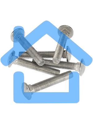 Болт мебельный KRANZ DIN 603, 10х50, короб (25 шт./уп.)