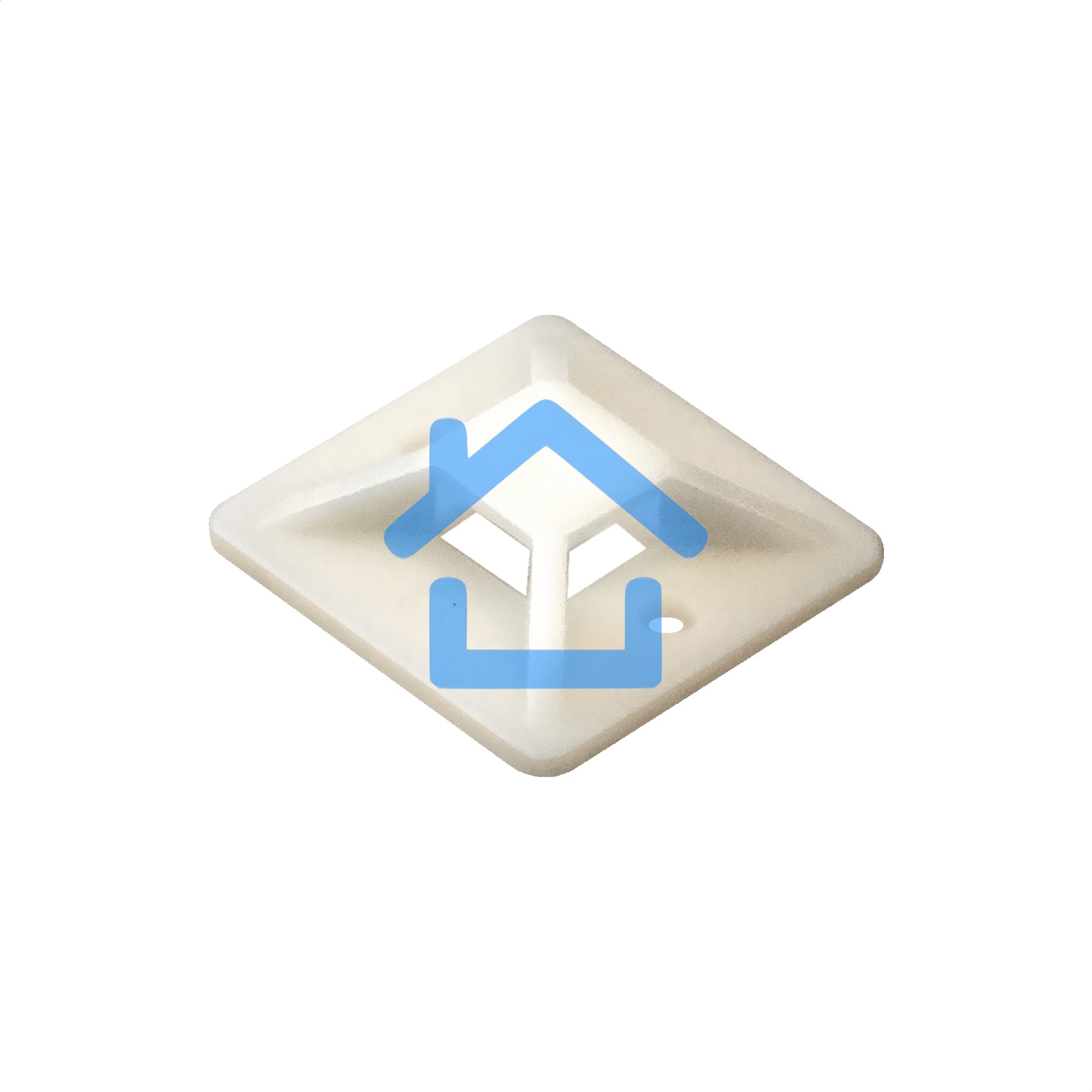 Самоклеющаяся площадка для крепления стяжек ExeGate EX293143RUS STM2525W-100 (25х25 мм, halogen free, -40°C - +85°C, белая, 100 шт)