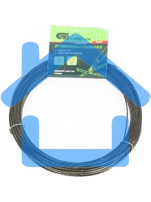 Проволока стальная 30 м, вязальная, термообработанная 1,2 мм Сибртех