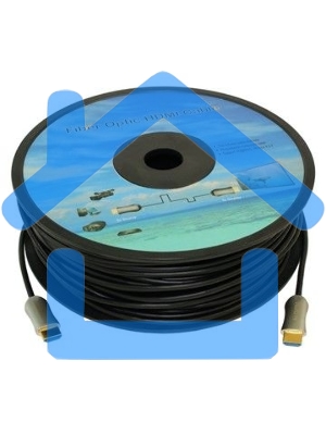 Кабель аудио-видео Fiber Optic HDMI (m)/HDMI (m) 25м. позолоченные контакты черный