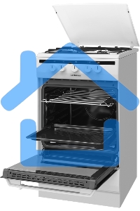 Плита газовая Hansa FCGW51003 белый, конфорок 4 шт, духовка 56 л, 50 см x 85 см x 60 см