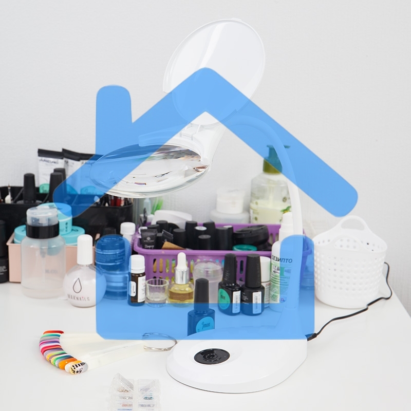 Лупа настольная 3D Rexant с подсветкой 3 LED, сенсорная регулировка яркости, EXPERT, белая