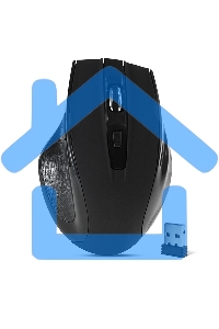 Мышь беспроводная Crown CMM-935W черный, 1600 dpi, радиоканал, USB, кнопки - 6